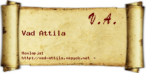 Vad Attila névjegykártya